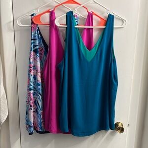 Vibrant Women's Tops Set - Blue, Pink, and Multicolor